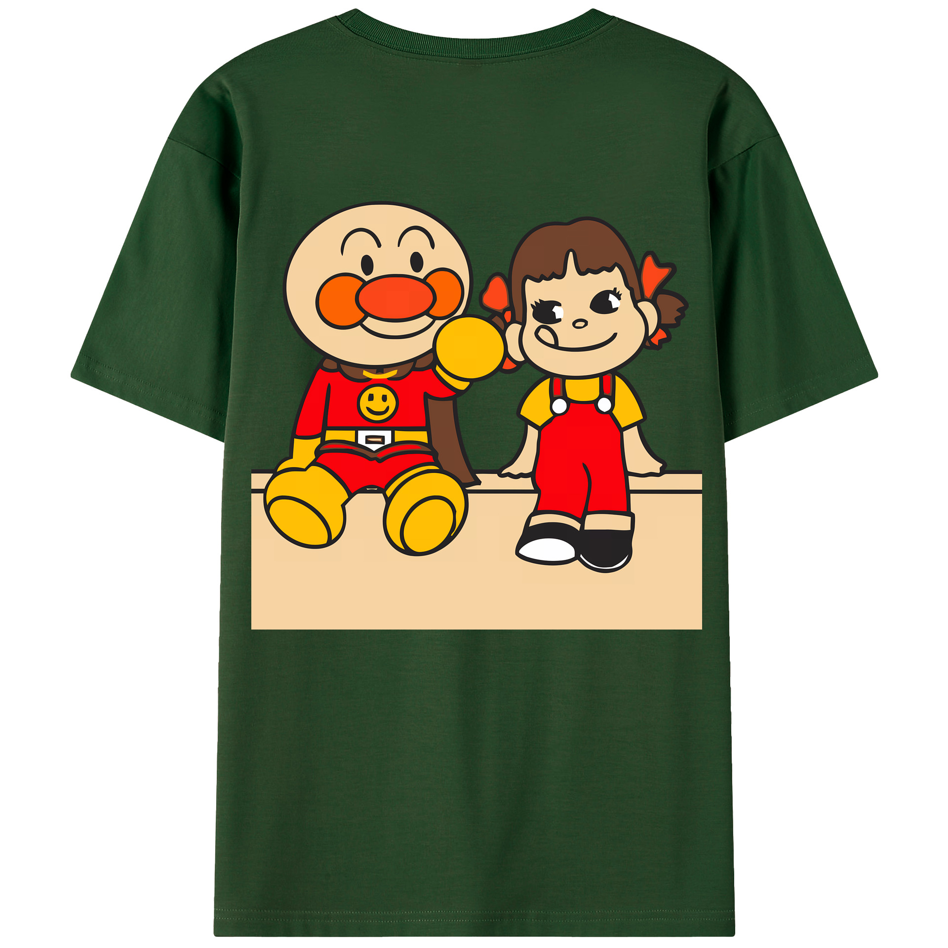 （画像用） アンパンマン Anpanman 綿100％半袖Tシャツ（背面プリント）